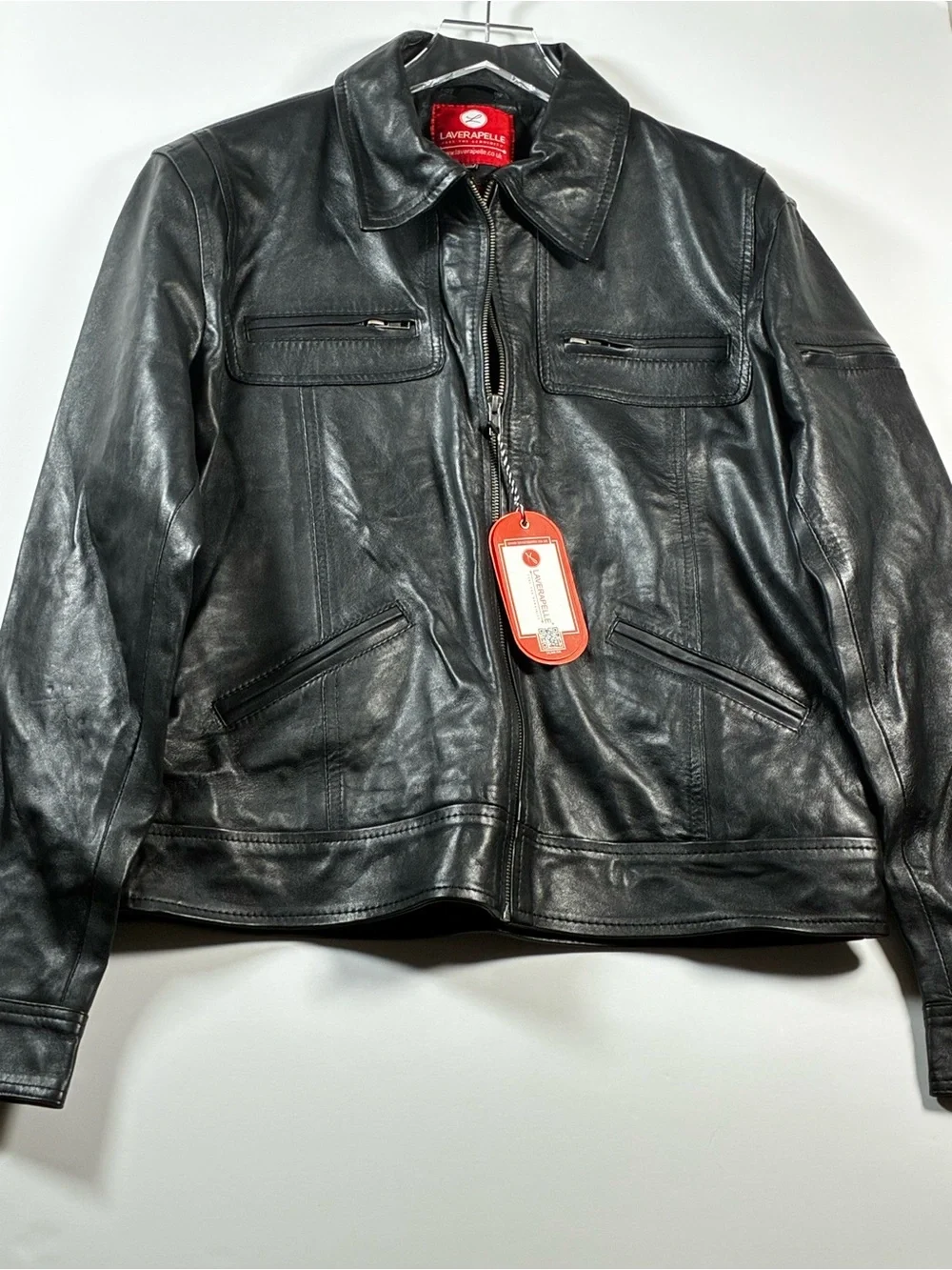 Laverapelle Men's Black Lambskin Leather Zip Jacket